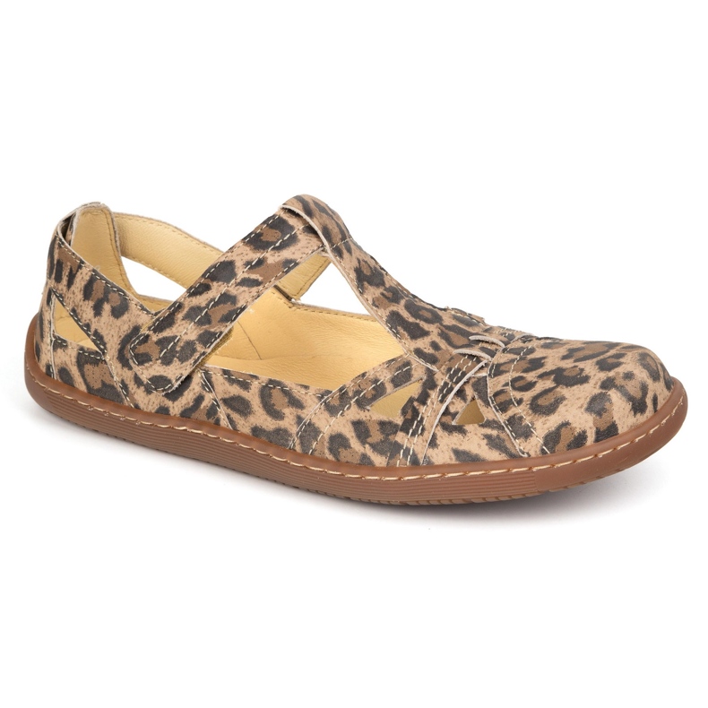 Pantofi Barefoot Ultra -light Olivier 1285 Leopard Leopard Print bej 1
