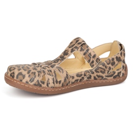 Pantofi Barefoot Ultra -light Olivier 1285 Leopard Leopard Print bej 2