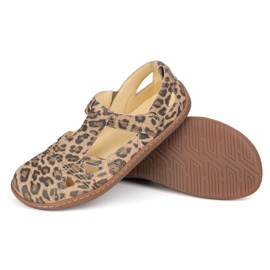 Pantofi Barefoot Ultra -light Olivier 1285 Leopard Leopard Print bej 4