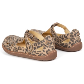 Pantofi Barefoot Ultra -light Olivier 1285 Leopard Leopard Print bej 5