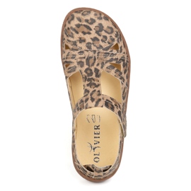 Pantofi Barefoot Ultra -light Olivier 1285 Leopard Leopard Print bej 6