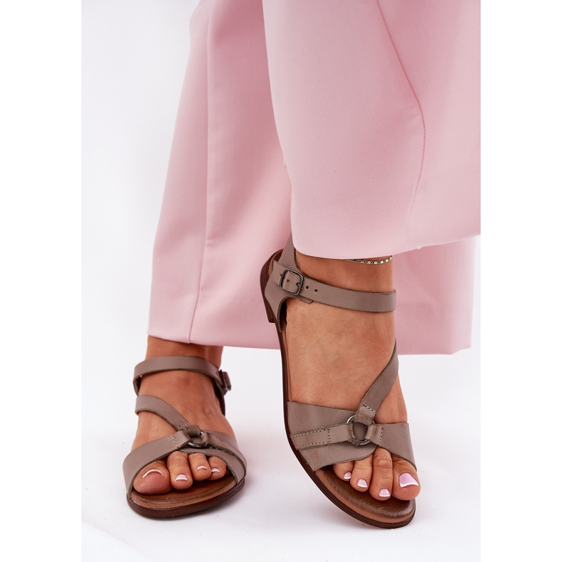 Zazoo 40182 Sandale de boon întunecate pentru femei bej 2