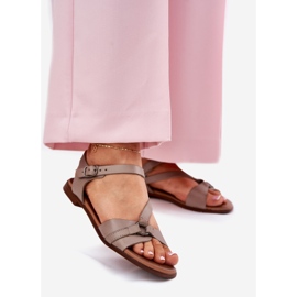 Zazoo 40182 Sandale de boon întunecate pentru femei bej 1