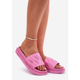 Papuci pentru femei pe platformă Big Star RR274A541 Pink roz 1