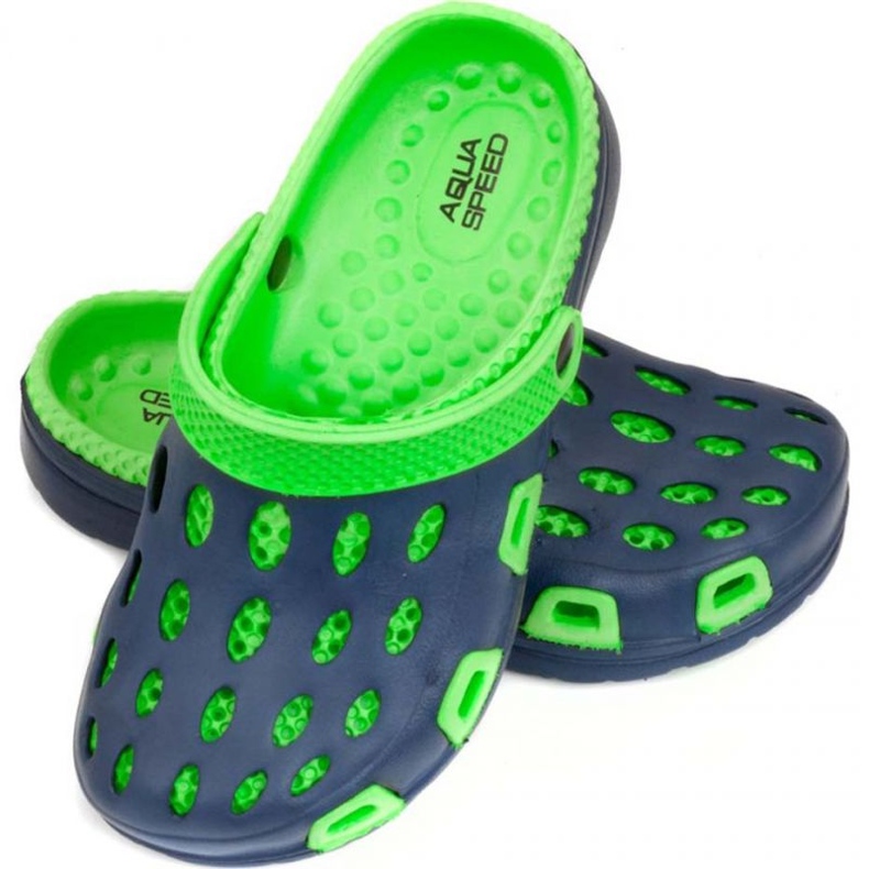 Aqua-Speed Flip-Flip Flops pentru copii Silvi Jr Kol 48 Green Navy Blue albastru 1
