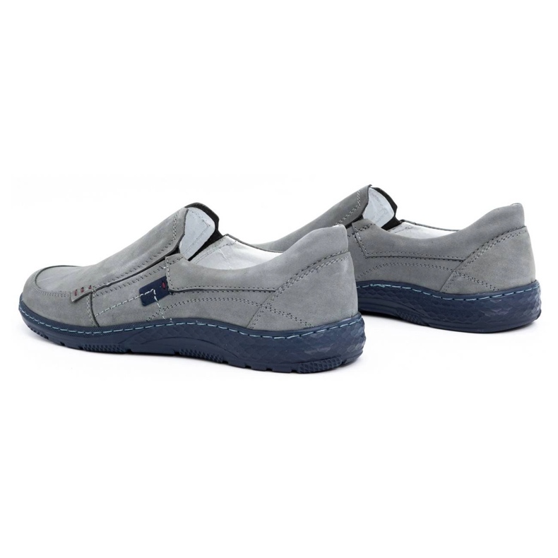 Olivier Mocasini gri pentru bărbați din piele 943MA 4 Olivier Mocasini gri pentru bărbați din piele 943MA 4