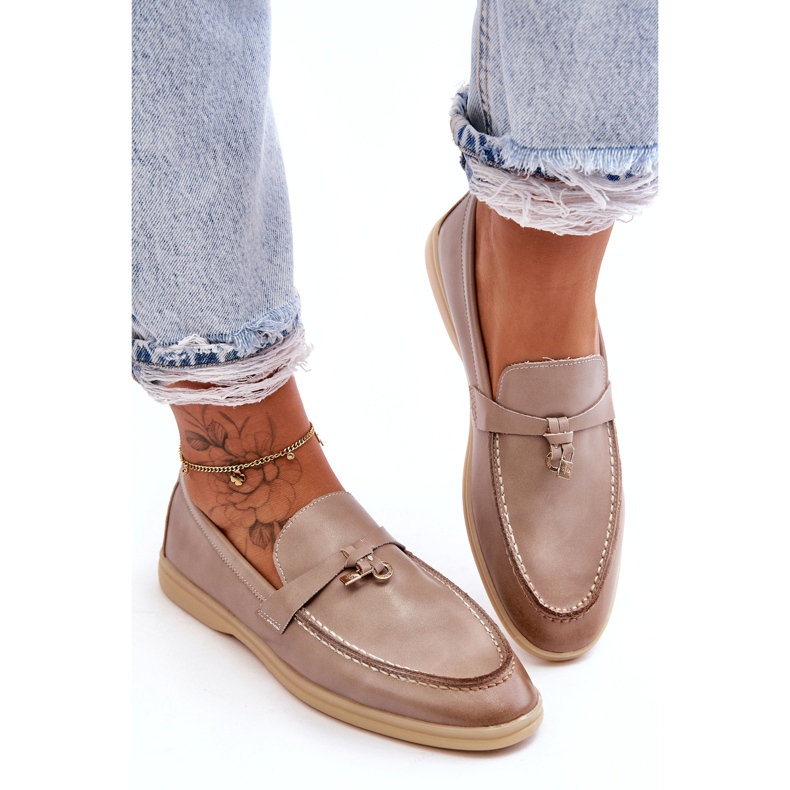 Plăcile de inserție din piele gri pentru femei bej 1