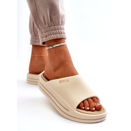 Flip-flops de damă pe platforma Big Star NN274A034 Bej 2