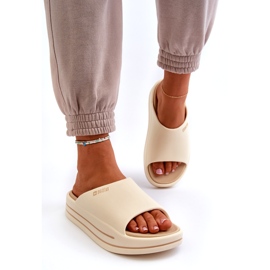 Flip-flops de damă pe platforma Big Star NN274A034 Bej 1