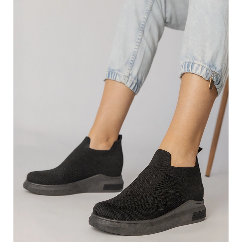 Adidași cu șosete negre introduse negru 1