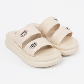 Seastar Flip -flop -uri pentru femei ușoare pe platformă bej 1