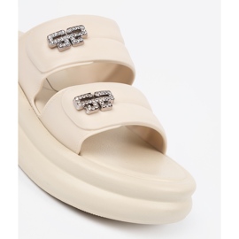 Seastar Flip -flop -uri pentru femei ușoare pe platformă bej 4