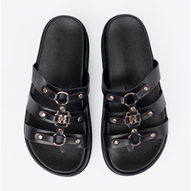 Seastar Flip-flops de damă cu platformă neagră negru 4