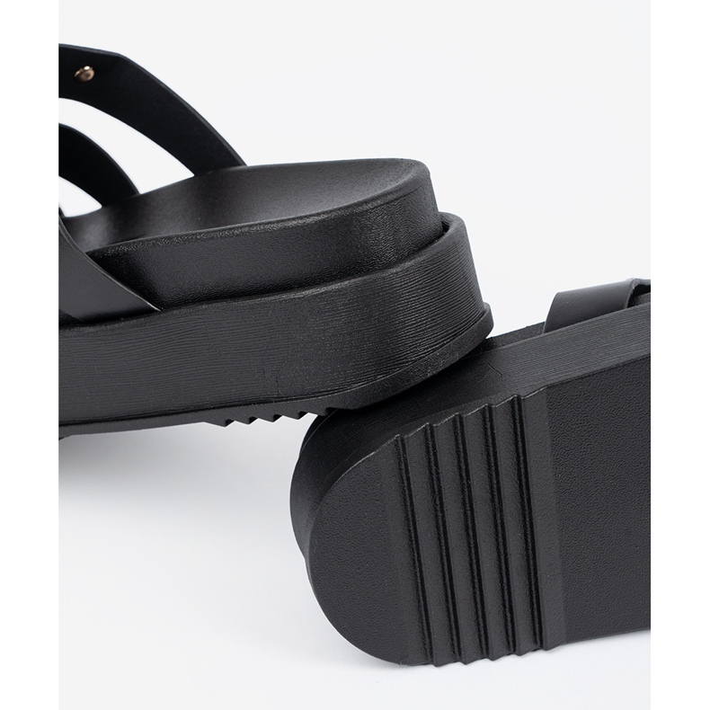 Seastar Flip-flops de damă cu platformă neagră negru 2