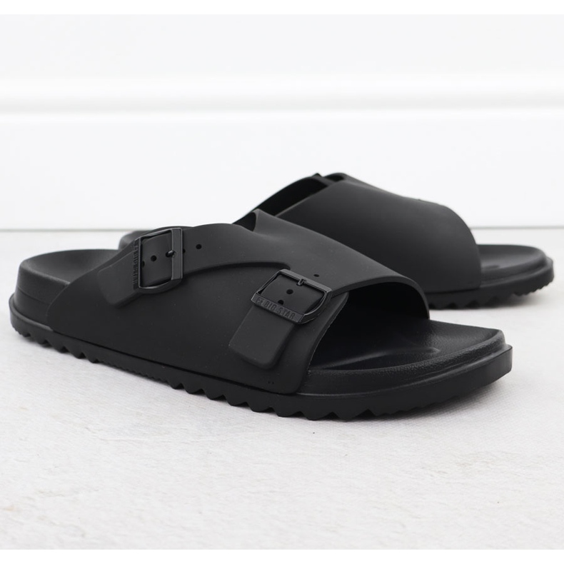 Black Big Star RR174A019 Papuci pentru bărbați Black Beach negru 1