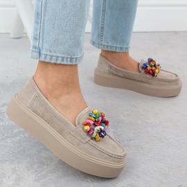 Plăceri din piele pe platformă cu bej bege Filippo DP6765 5 Plăceri din piele pe platformă cu bej bege Filippo DP6765 5