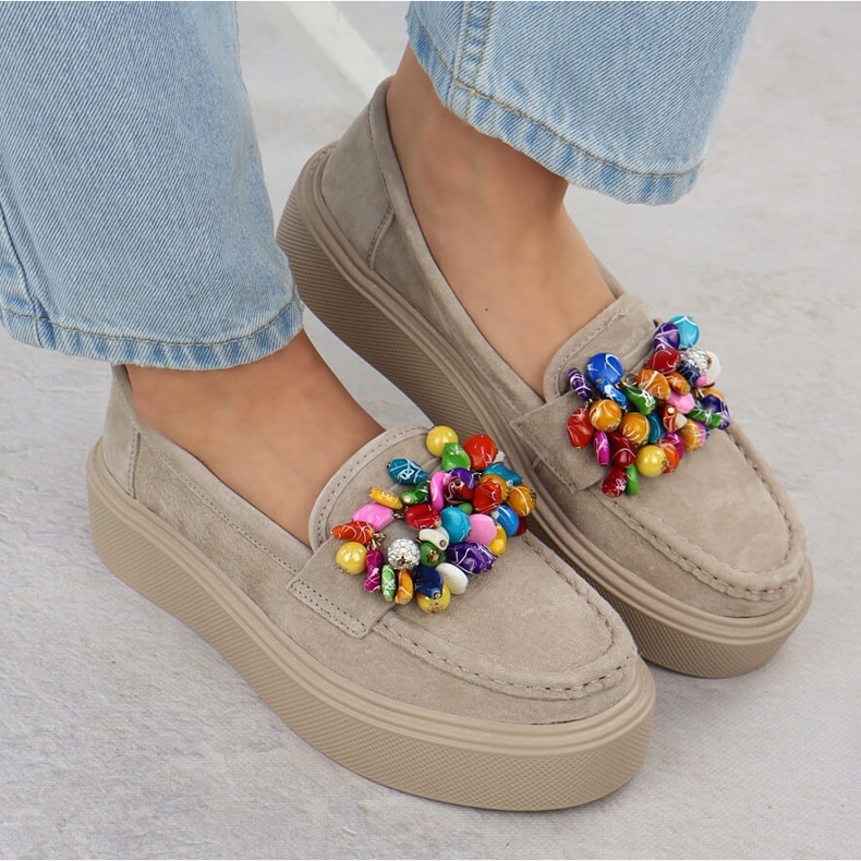 Plăceri din piele pe platformă cu bej bege Filippo DP6765 6 Plăceri din piele pe platformă cu bej bege Filippo DP6765 6