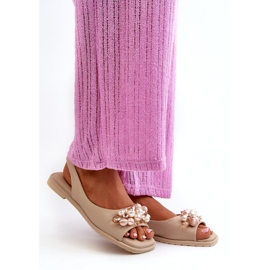 Sandale Dama Cu Decoratiuni S.Barski KV27-004 Bej 1