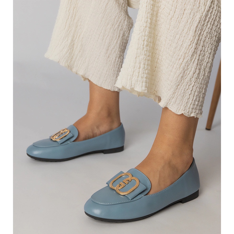 Plăcile pentru femei albastre cu un decor de aur albastru 1