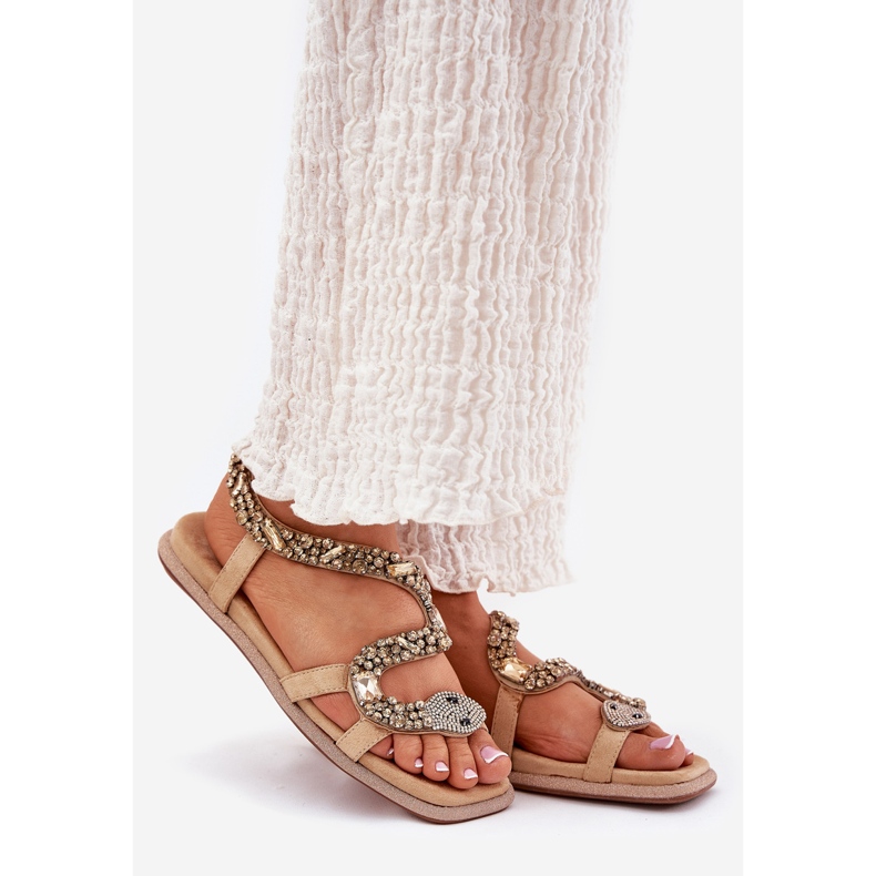 Sandale pentru femei cu decorare Eco Sonflower Artiker 56C1361 Beige bej 1 Sandale pentru femei cu decorare Eco Sonflower Artiker 56C1361 Beige bej 1