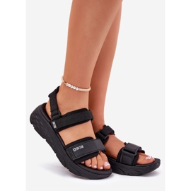 Sandale sport pentru femei pe Big Star RR274A077 Platforma neagră negru 1