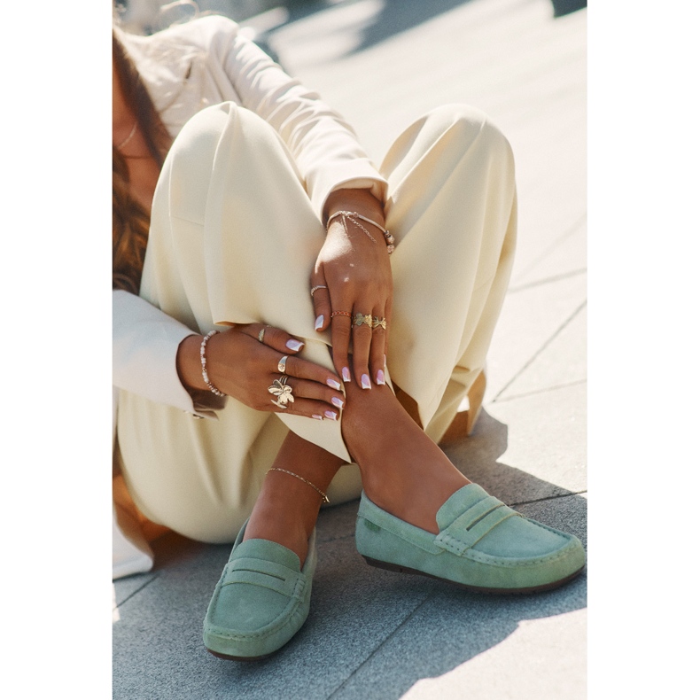 Loagă de piele de căprioară pentru femei Big Star RR274945 Green verde 2