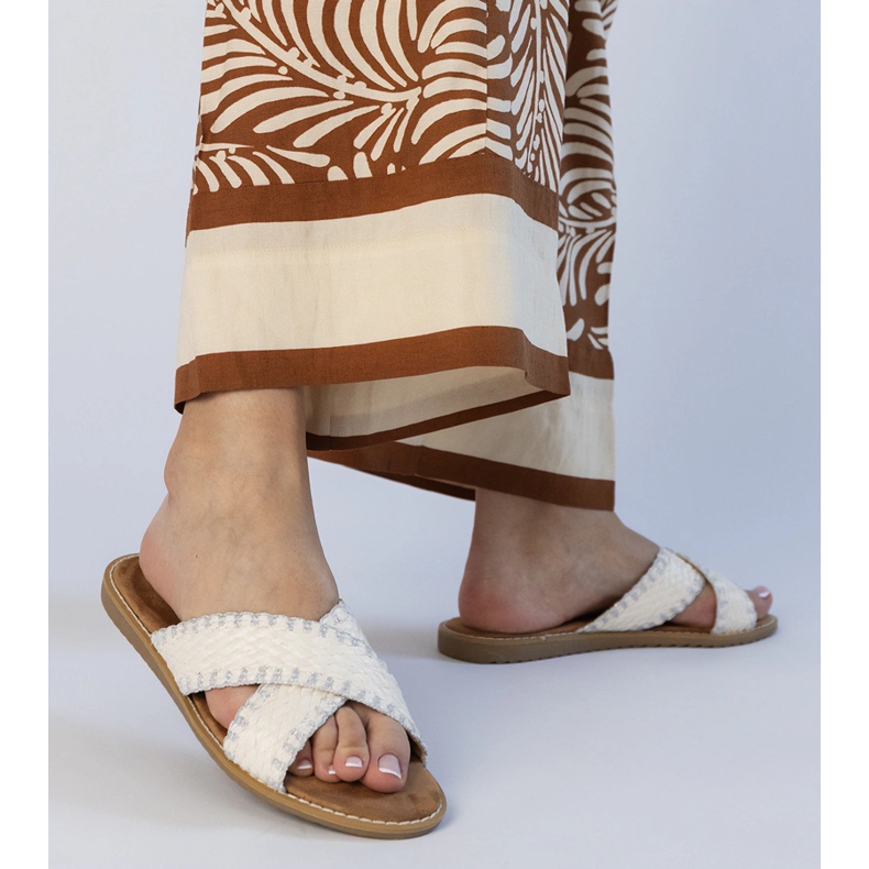 Papuci pentru femei albe pentru femei 1