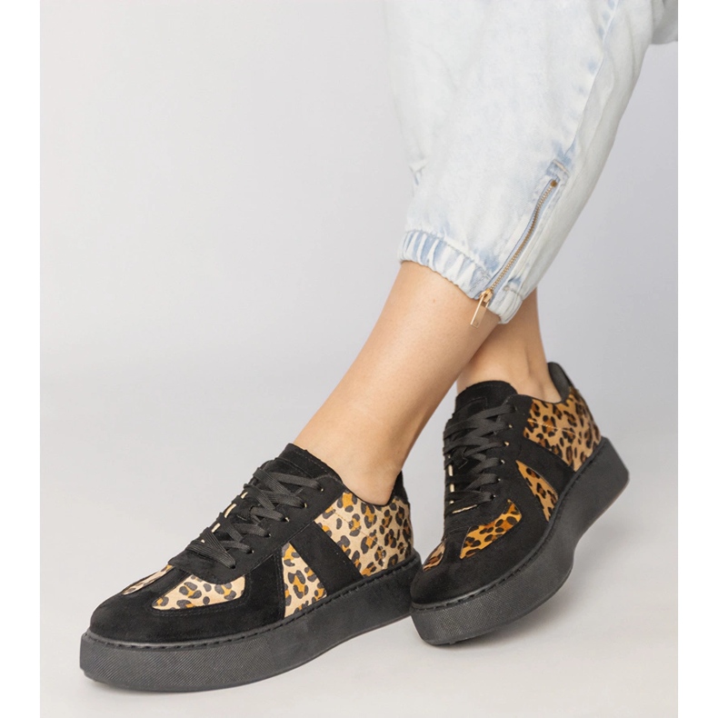 Adidașii pentru femei cu pantă neagră negru 2