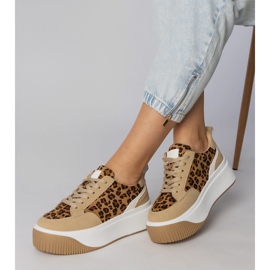 Adidași de leopard pentru femei de la Ekozamszu maro 2