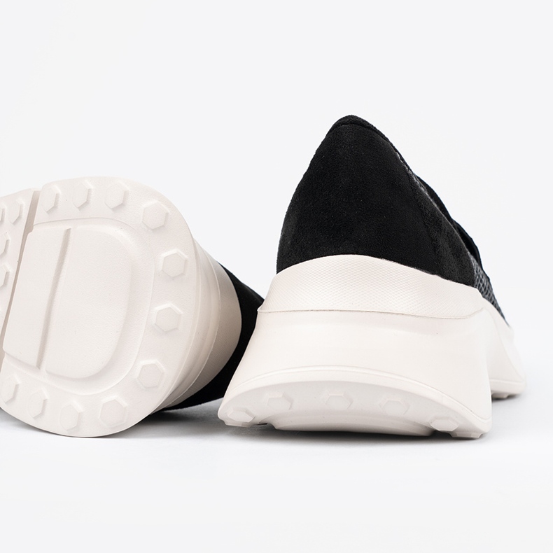 Seastar Pantofi negri pe talpă groasă negru 1