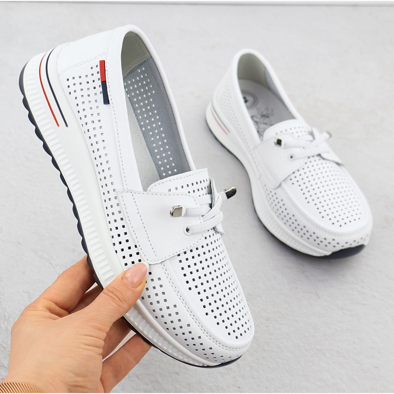 Evento Pantofi pentru femei pentru femei Openwork Eveniment alb 8443 2