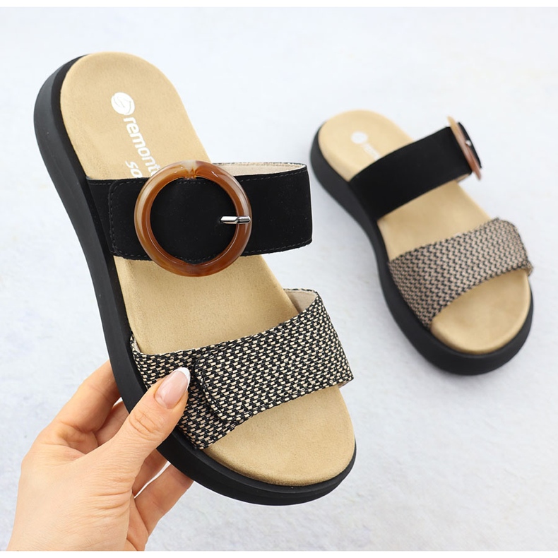 Femei Velcro Flip Flops Remonte D2N51-03 negru 1