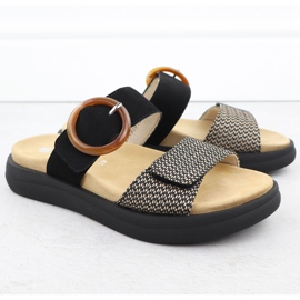 Femei Velcro Flip Flops Remonte D2N51-03 negru 2