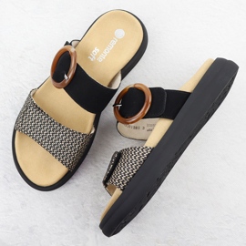 Femei Velcro Flip Flops Remonte D2N51-03 negru 3