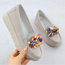 Plăceri din piele pe o platformă cu bej bege filippo 6828 1