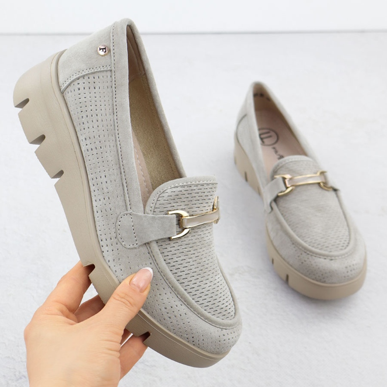 Pantofi din piele pentru femei pentru nunți Filippo 7002 bej 1