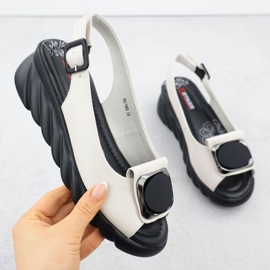 Sandale din piele pentru femei pe cremă de pană Artiker 56C1565 cremos 1