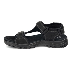Filippo Sandale din piele neagră MS7038 negru 2