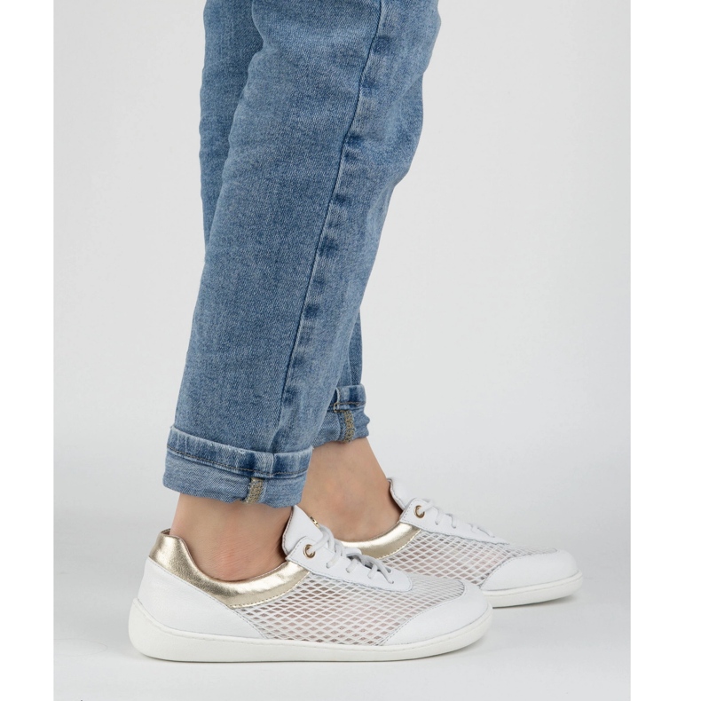 Olivier Pantofi minimalisti pentru femei desculțuri, adidași 1769Pol cu ​​plasă albă 1