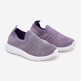 Pantofi sport violet inserați pentru copii 1
