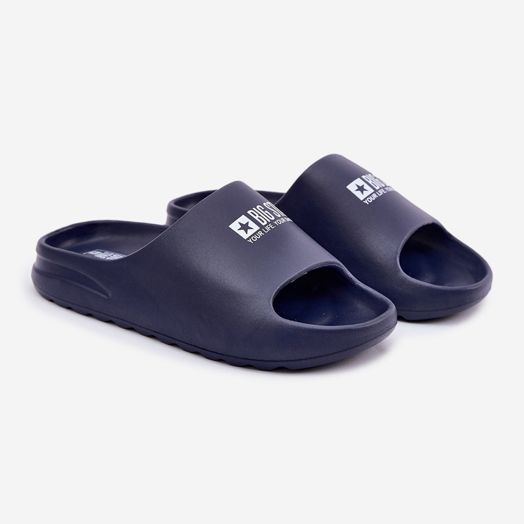 Big Star Papuci de spumă pentru bărbați cu marele vedetă RR174A014 LOGE BLUE NAVY albastru 1