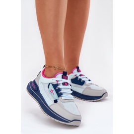 Încălțăminte sport pentru femei pe platformă Big Star RR274A225 Hi-Polish Blue System albastru 2