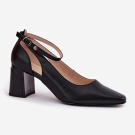 Pompe din piele pe post Maciejka K6816-01 Negru 4