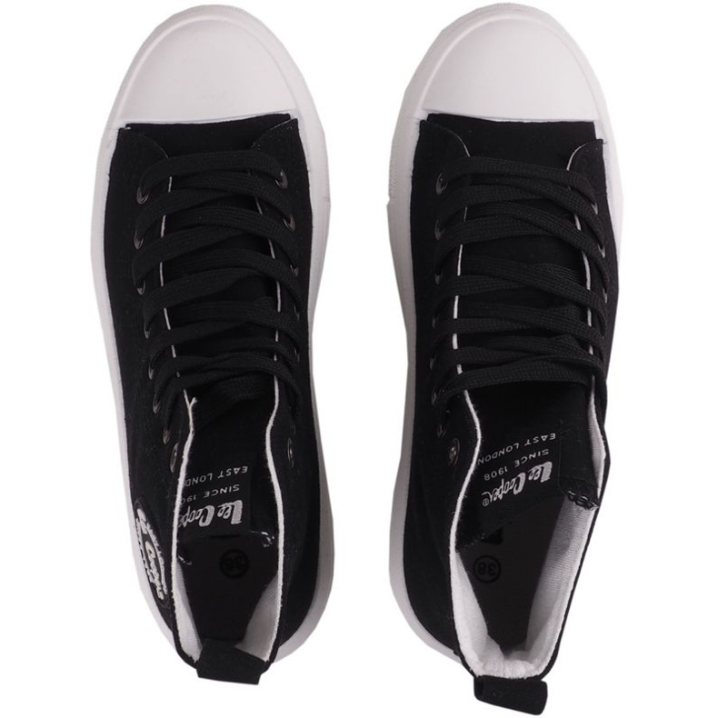 Adidaje înalte pentru femei pe Lee Cooper LCW-23-44-1629LA Platforma neagră negru 2