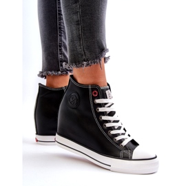 Cross Jeans Pantofi de damă cu pană Jeans încrucișați NN2R4005 Negri negru 3