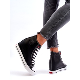 Cross Jeans Pantofi de damă cu pană Jeans încrucișați NN2R4005 Negri negru 4