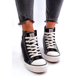 Cross Jeans Pantofi de damă cu pană Jeans încrucișați NN2R4005 Negri negru 5