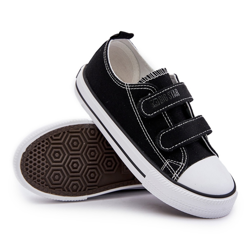 Pantofi pentru copii cu velcro Big Star OO374008 Negri negru 5