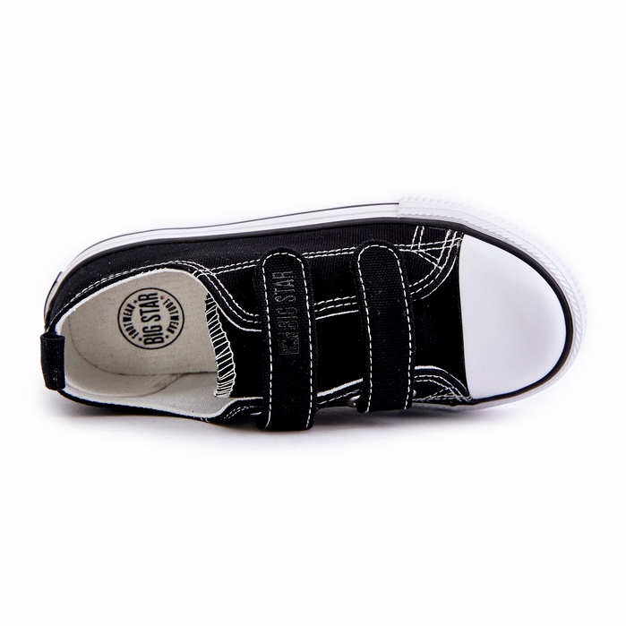 Pantofi pentru copii cu velcro Big Star OO374008 Negri negru 2 Pantofi pentru copii cu velcro Big Star OO374008 Negri negru 2