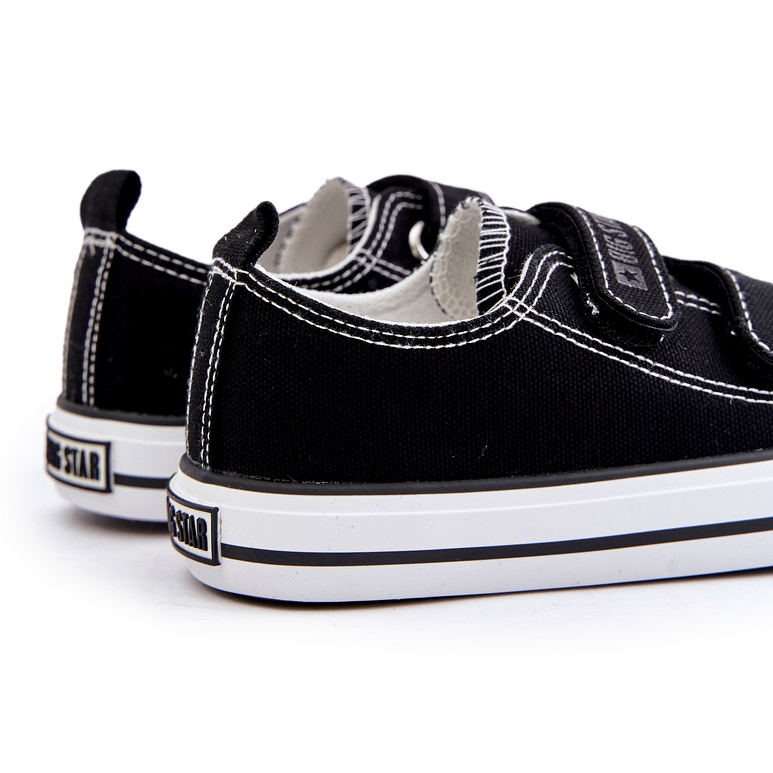 Pantofi pentru copii cu velcro Big Star OO374008 Negri negru 3 Pantofi pentru copii cu velcro Big Star OO374008 Negri negru 3